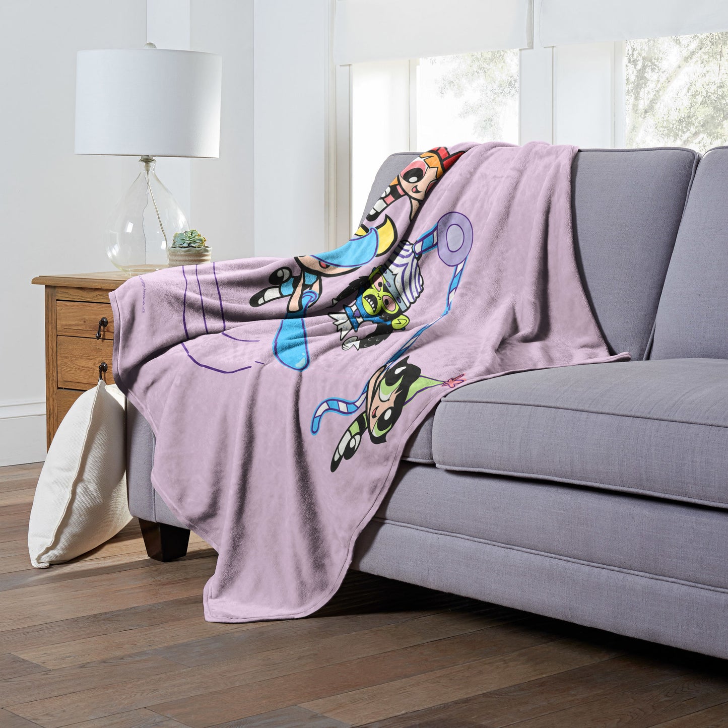 POWERPUFF GIRLS, Birthday Bash the Baddie, Silk Touch Throw Blanket, 50"x60"