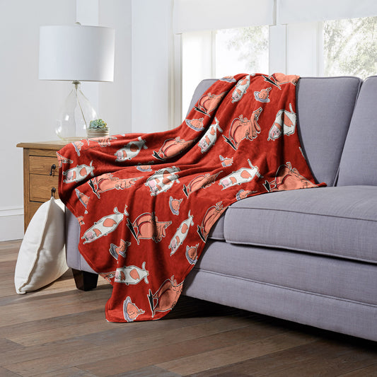 Cartoon Network's Cow & Chicken What the Butt Throw Blanket 50"x60"