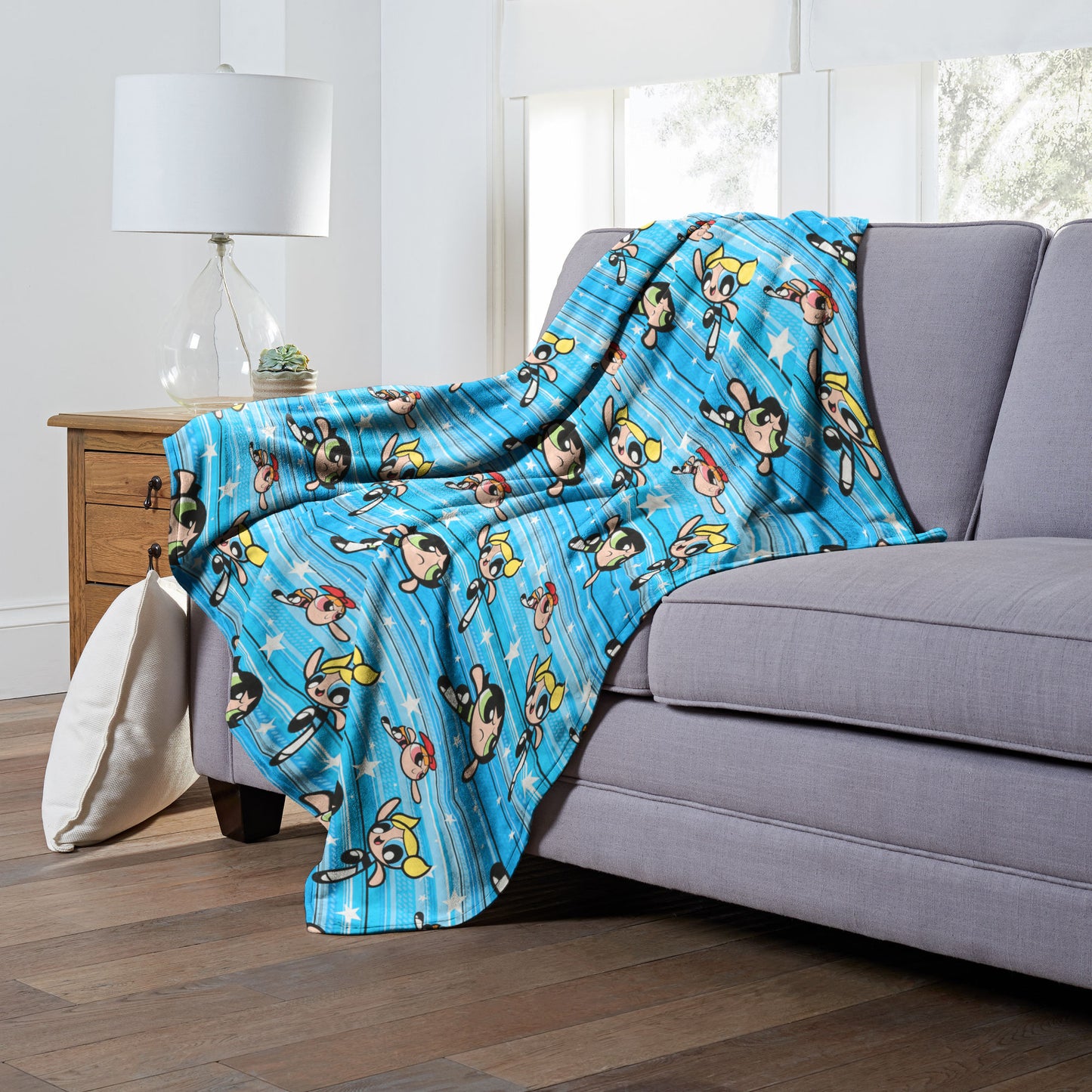POWERPUFF GIRLS Flying Fast Throw Blanket 50"x60"