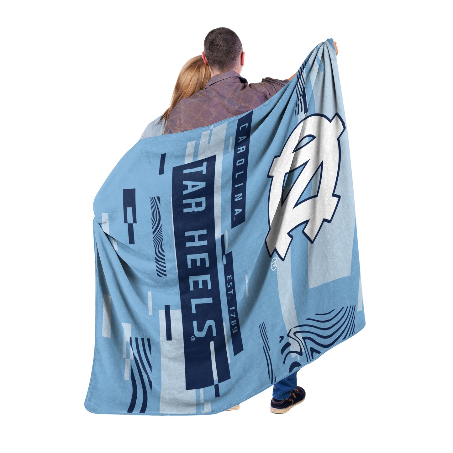 UNC OFFICIAL NCAA "Digitize" Raschel Throw Blanket, 60" x 80"