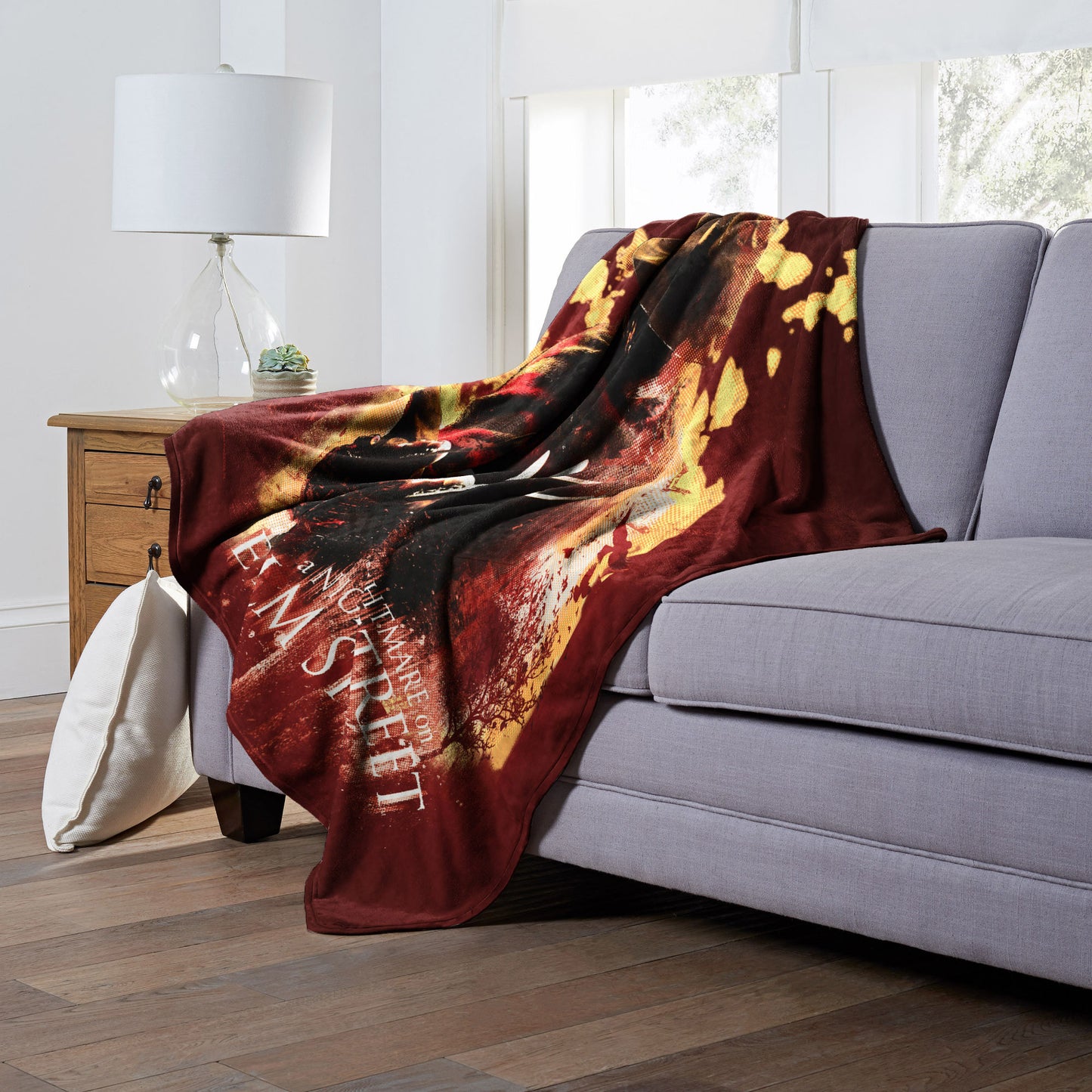 A Nightmare on Elm Street Into the Flames Throw Blanket 50"x60"