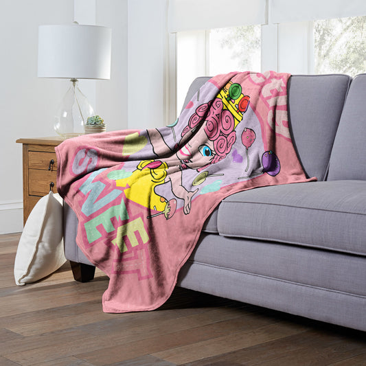 Hasbro Candyland Perfectly Sweet Throw Blanket 50"x60"