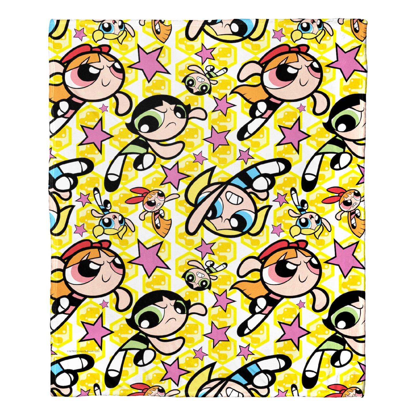 POWERPUFF GIRLS Fighting Crime Throw Blanket 50"x60"