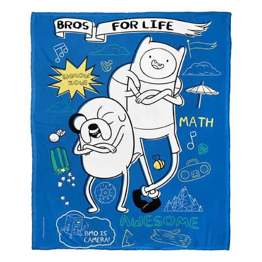 Adventure Time Bros for Life Throw Blanket 50"x60"