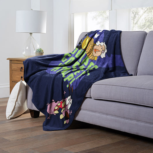 Cartoon Network's Courage the Cowardly Dog Go Get Help Throw Blanket 50"x60"