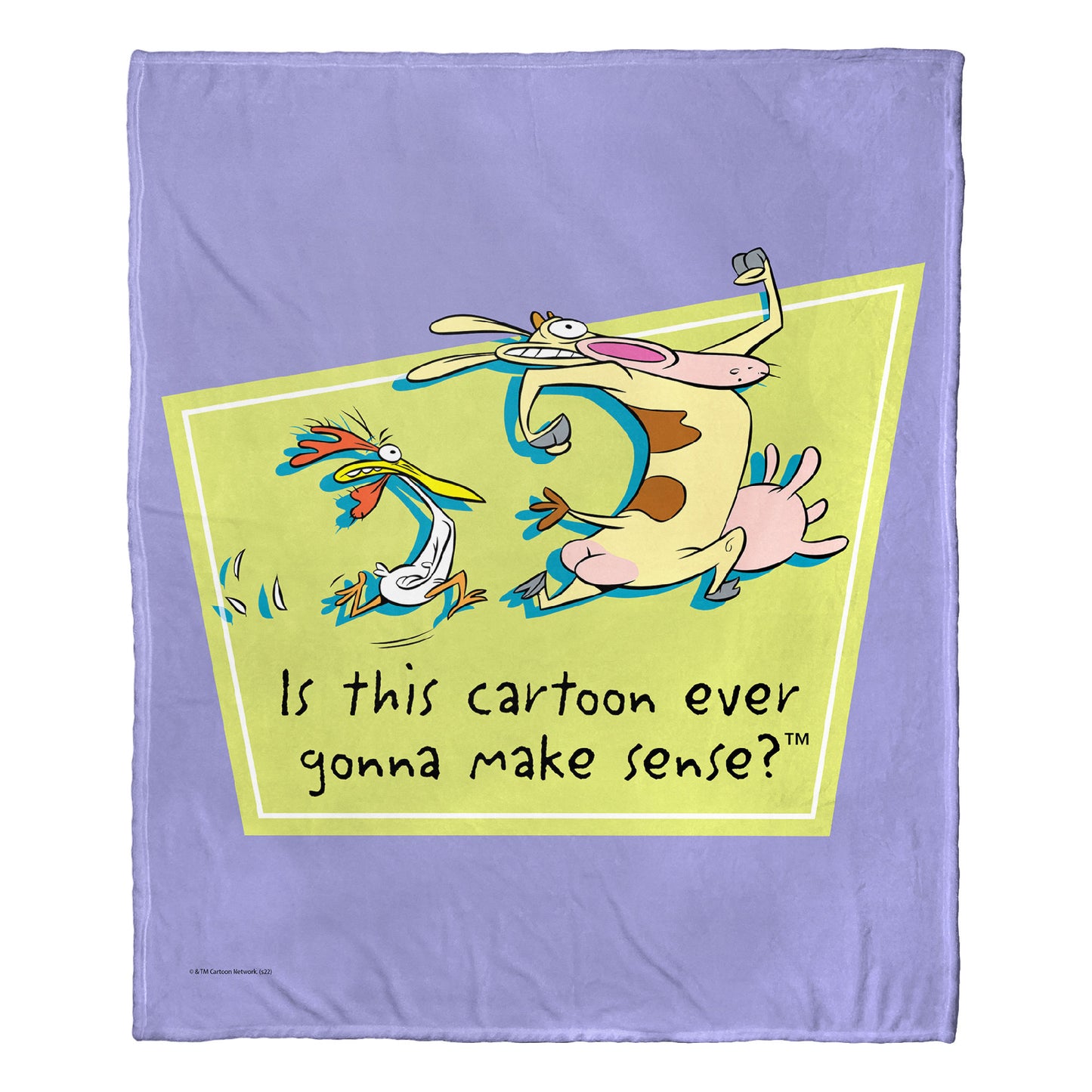 Cartoon Network's Cow & Chicken Will this Make Sense Throw Blanket 50"x60"