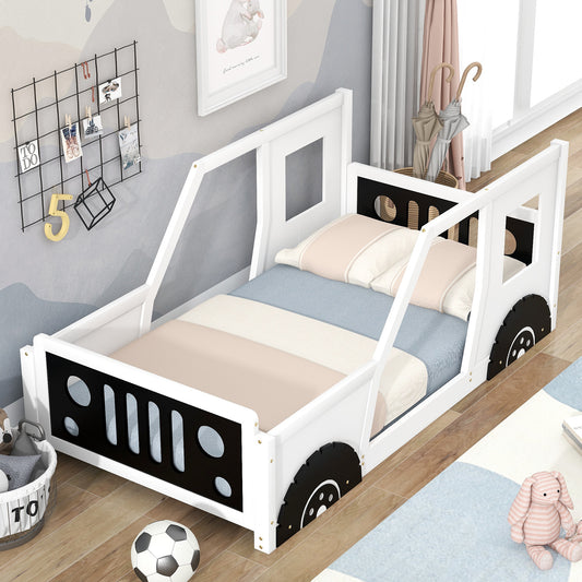 Classic Car-Shaped Platform Twin Bed