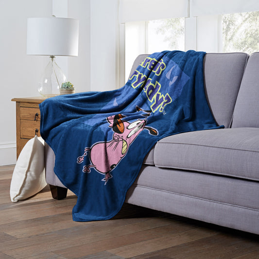 Cartoon Network's Courage the Cowardly Dog Where is Everyone Throw Blanket 50"x60"
