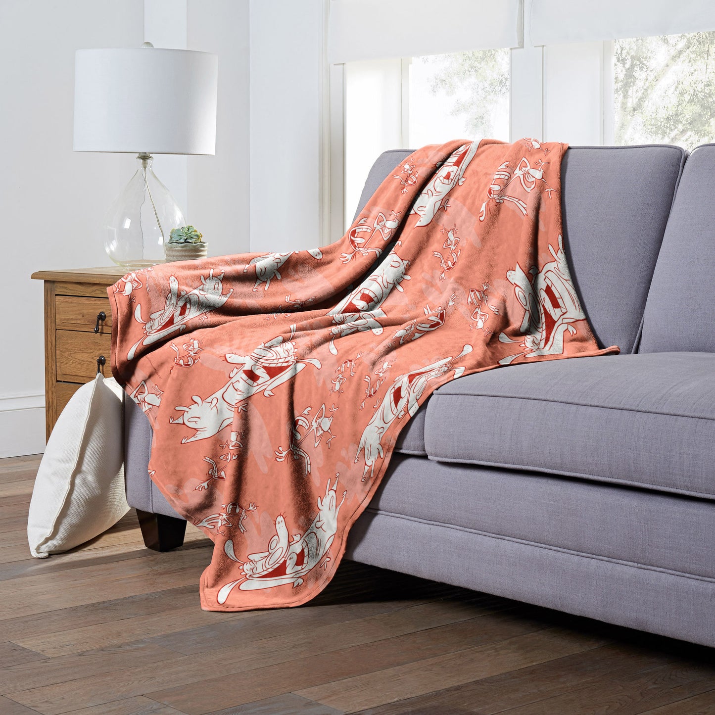 Cartoon Network's Cow & Chicken Cow & Chicken Repeat Throw Blanket 50"x60"