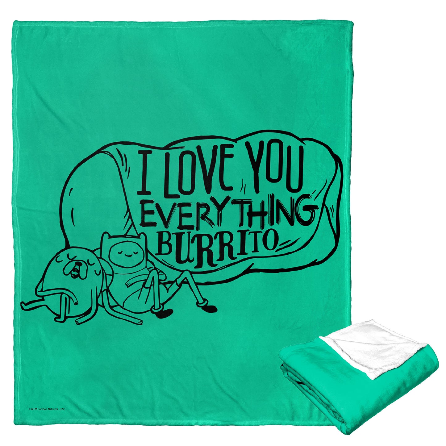 Adventure Time Everything Burrito Throw Blanket 50"x60"