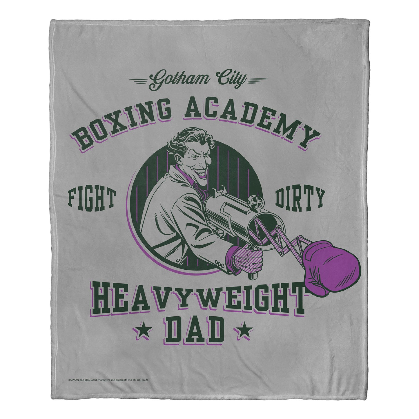 DC Batman, Heavyweight Champ Dad Throw Blanket 50"x60"