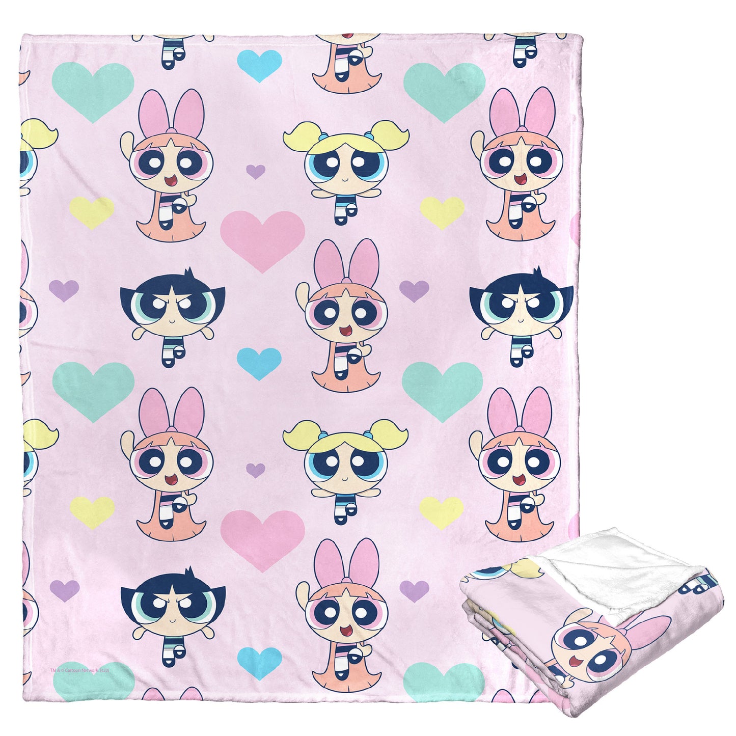 POWERPUFF GIRLS, Raindow Power, Silk Touch Throw Blanket, 50"x60"