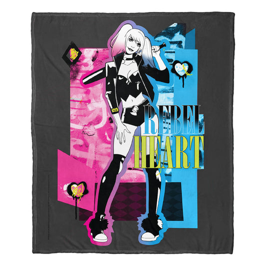 DC Comics Batman Rebel Heart Throw Blanket 50"x60"