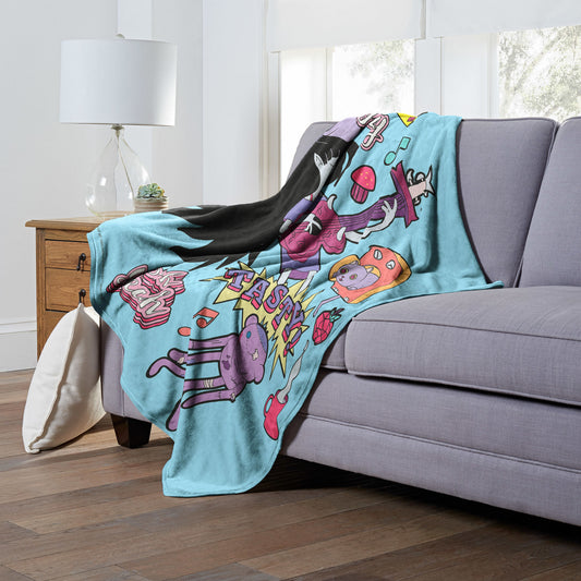 Adventure Time, Tasty Tunes Throw Blanket 50"x60"
