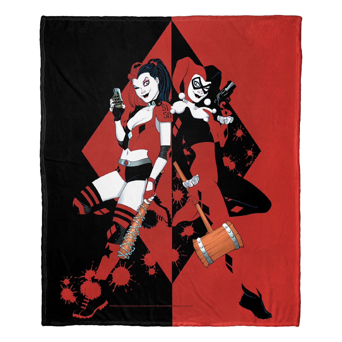DC Comics Batman Classic & the Remix Throw Blanket 50"x60"