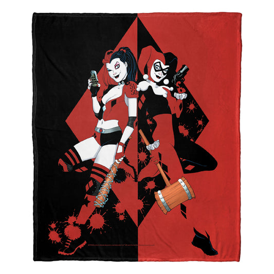 DC Comics Batman Classic & the Remix Throw Blanket 50"x60"