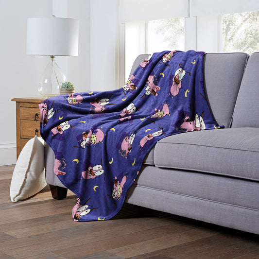 Cartoon Network's Courage the Cowardly Dog Night Terrors Throw Blanket 50"x60"