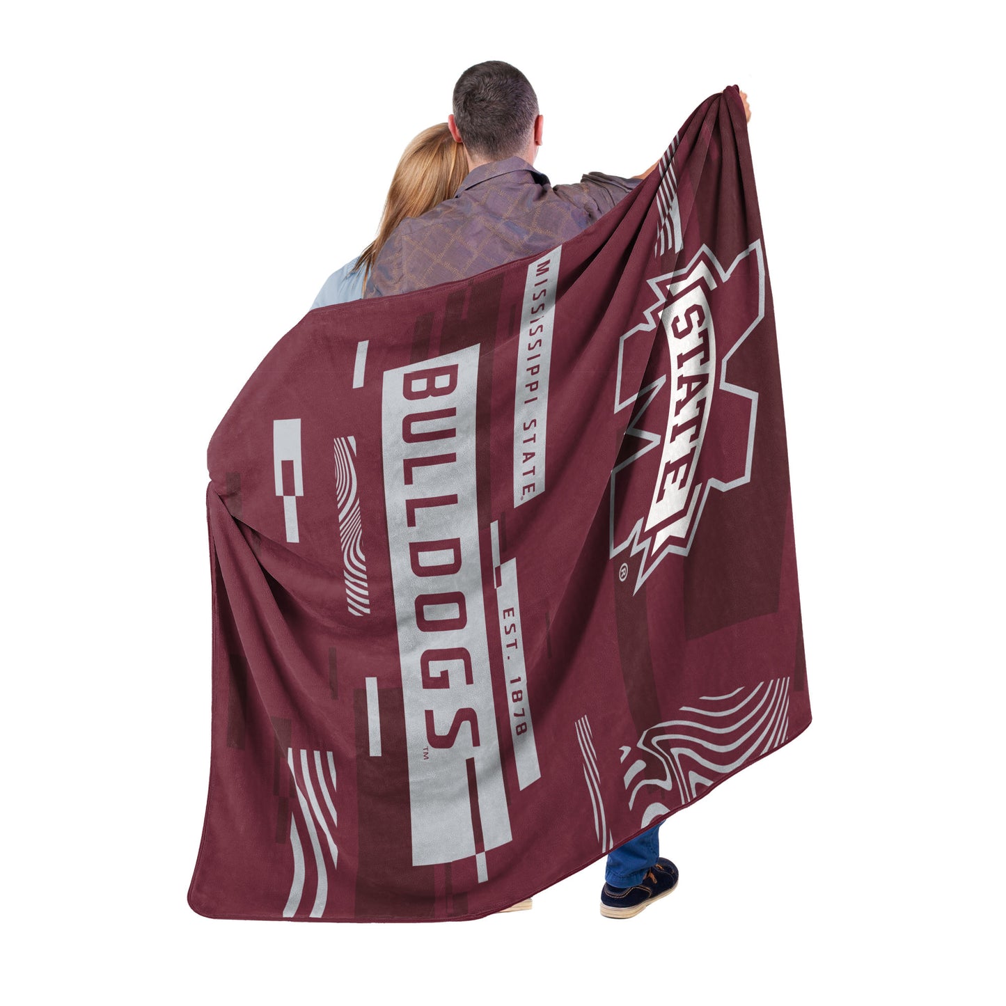 MISSISSIPPI STATE OFFICIAL NCAA "Digitize" Raschel Throw Blanket, 60" x 80"