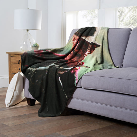 Freddy vs Jason Scary Smile Throw Blanket 50"x60"