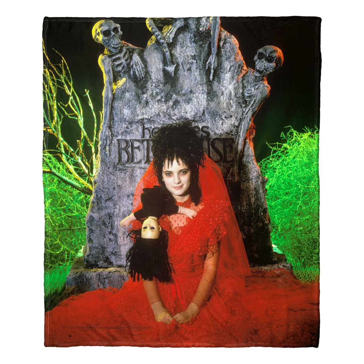 Beetlejuice Here Lies Beetlejuice Throw Blanket 50"x60"