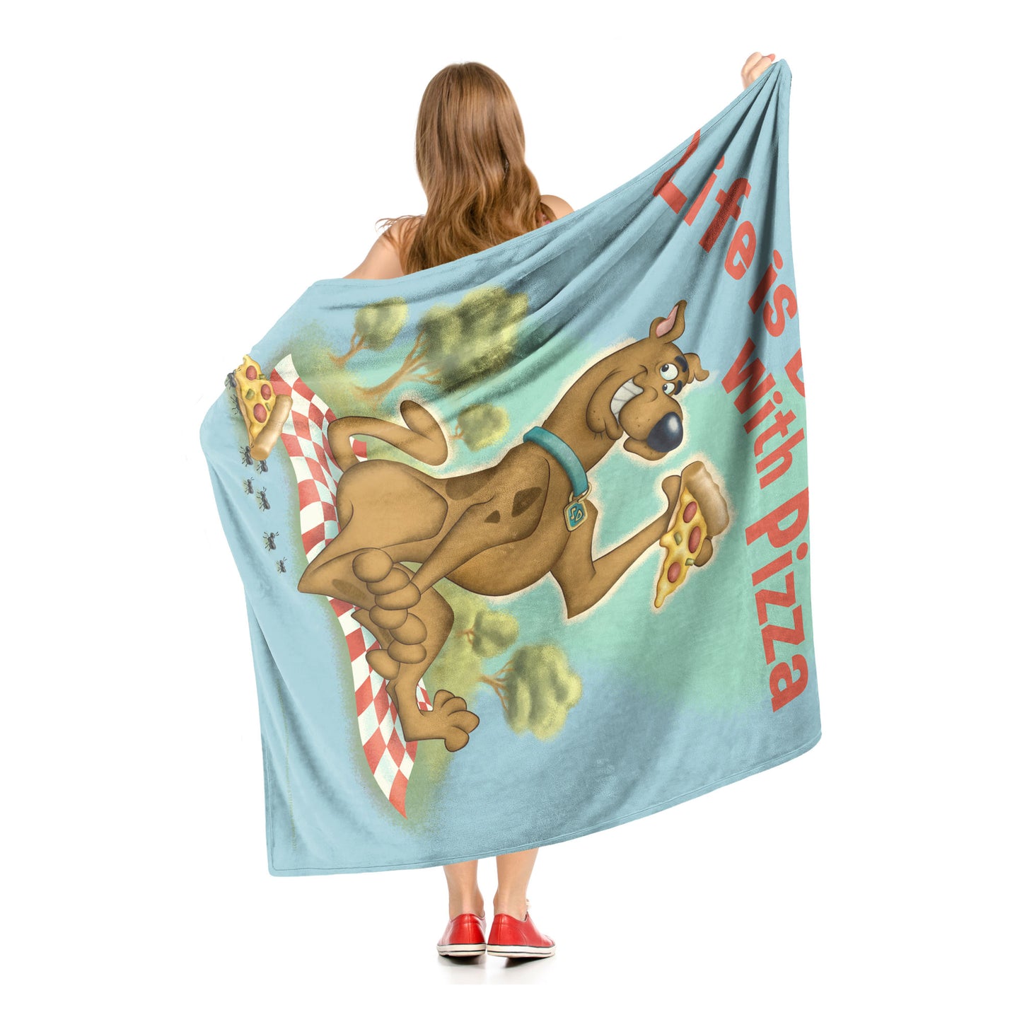 Scooby Doo, Pizza is Life Throw Blanket 50"x60"