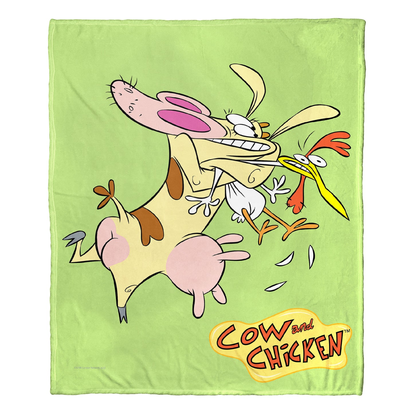 Cartoon Network's Cow & Chicken Strange Siblings Throw Blanket 50"x60"