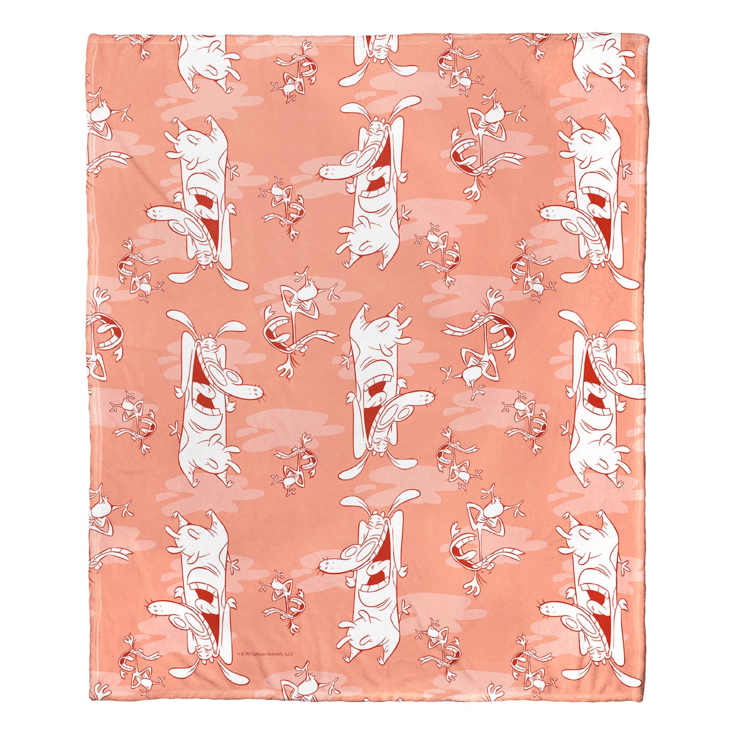 Cartoon Network's Cow & Chicken Cow & Chicken Repeat Throw Blanket 50"x60"