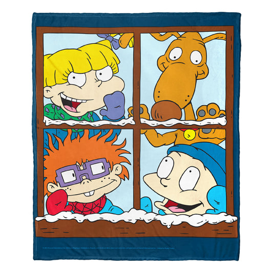 Rugrats, Winter Window Throw Blanket 50"x60"