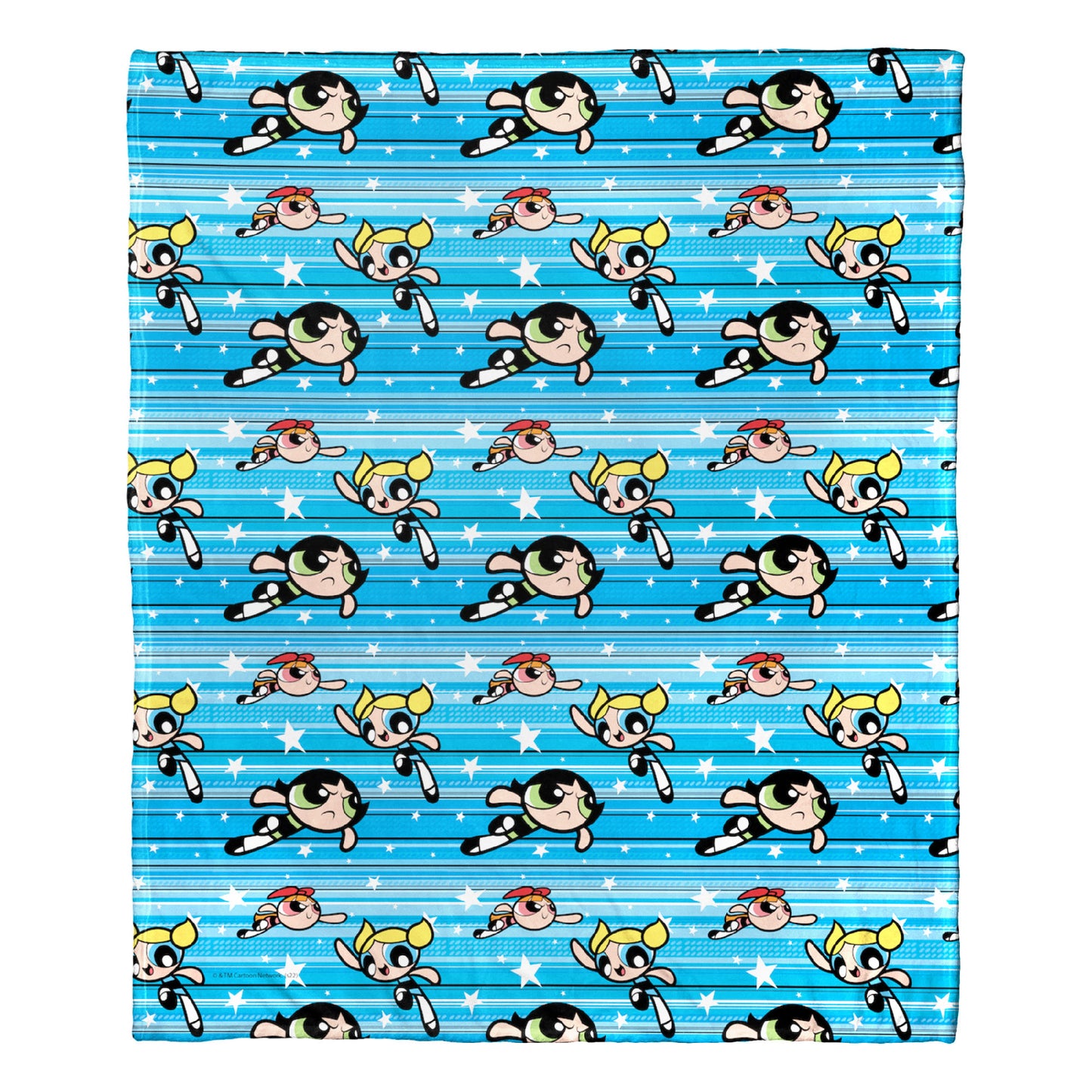 POWERPUFF GIRLS Flying Fast Throw Blanket 50"x60"