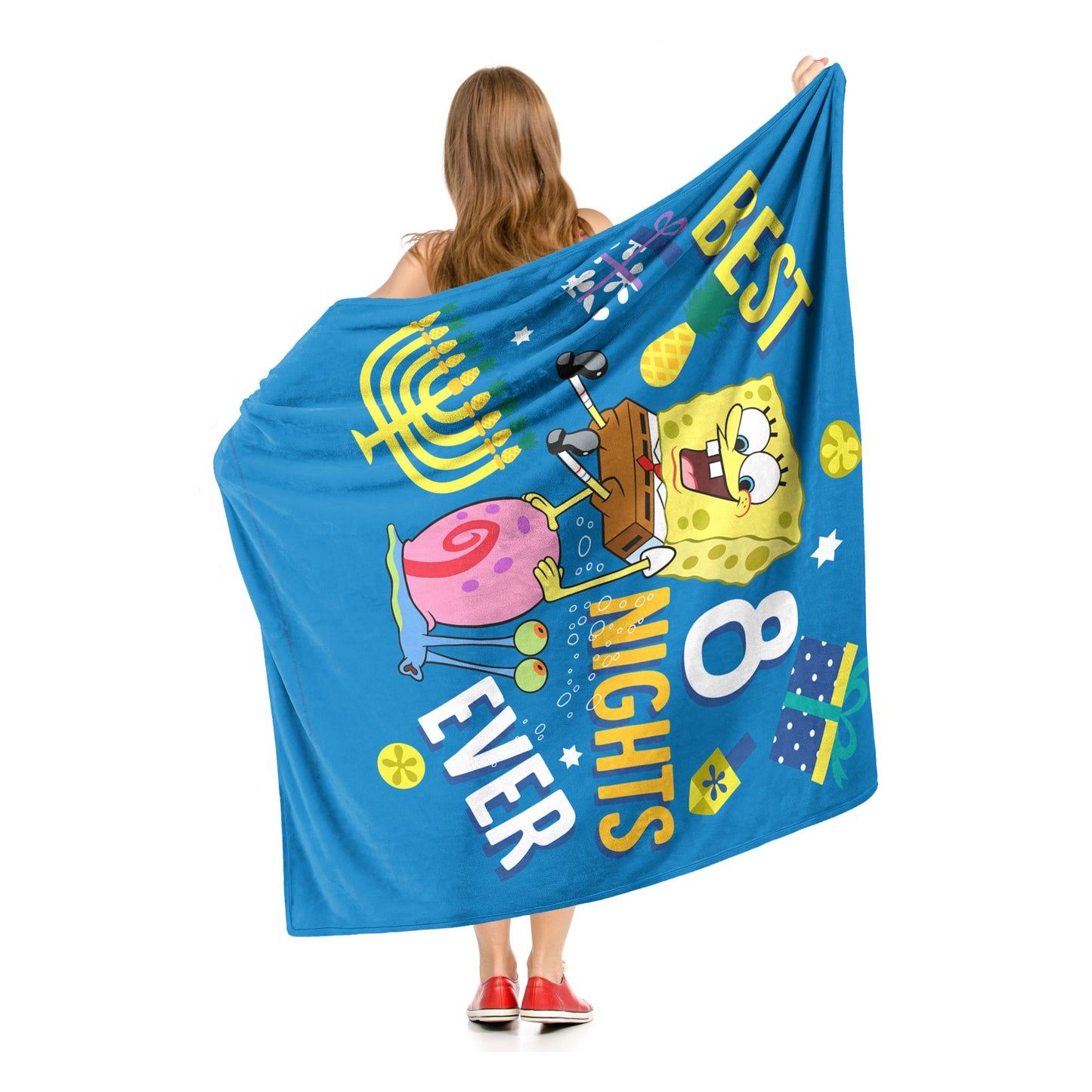 SpongeBob, Best Eight Nights Throw Blanket 50"x60"