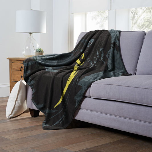 DC Comics Batman The Bat & the Cat Throw Blanket 50"x60"