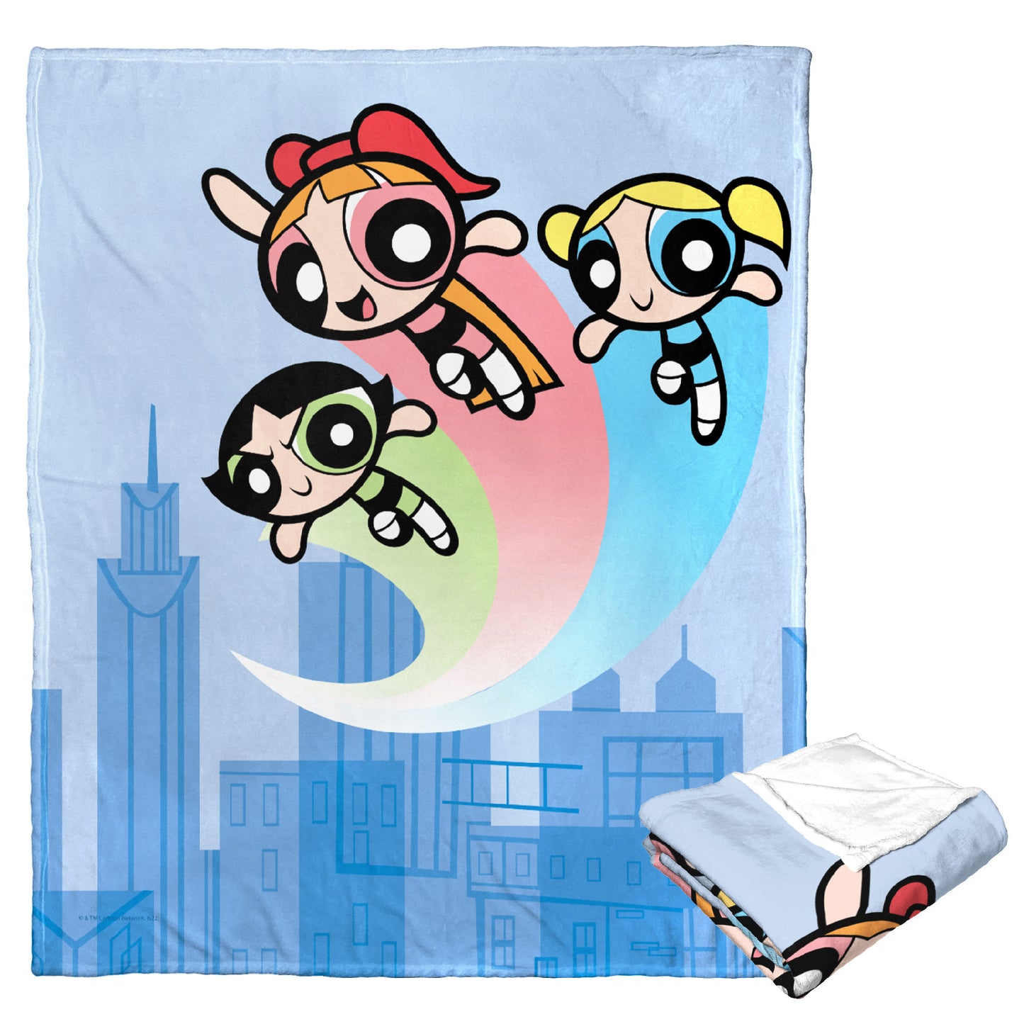 POWERPUFF GIRLS Protectors of Townsville Throw Blanket 50"x60"