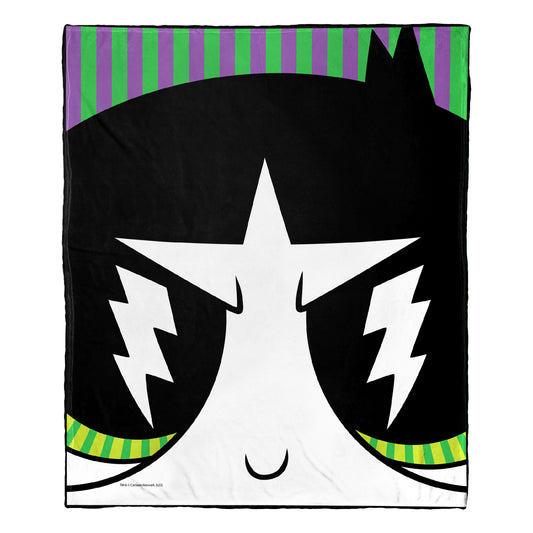 POWERPUFF GIRLS, Buttercup Lightning eyes, Silk Touch Throw Blanket, 50"x60"