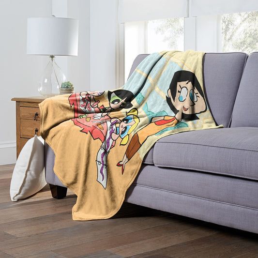 POWERPUFF GIRLS Classtime Fun Throw Blanket 50"x60"
