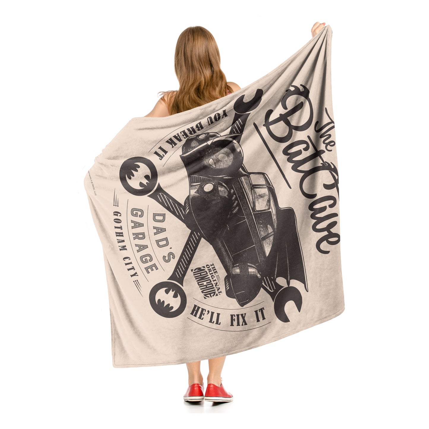 DC Batman, The Dad Cave Throw Blanket 50"x60"
