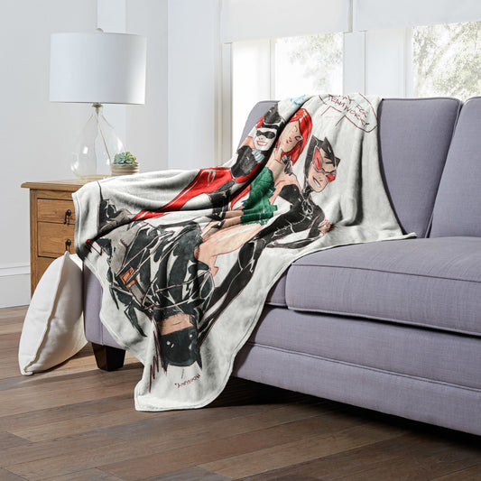 DC Comics Batman Hooray for Teamwork Throw Blanket 50"x60"