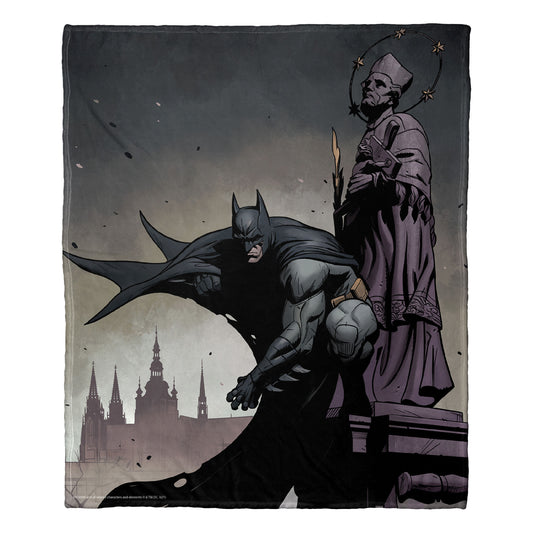 DC Batman, Gotham Grey Throw Blanket 50"x60"