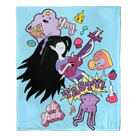 Adventure Time, Tasty Tunes Throw Blanket 50"x60"