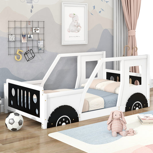 Classic Car-Shaped Platform Twin Bed