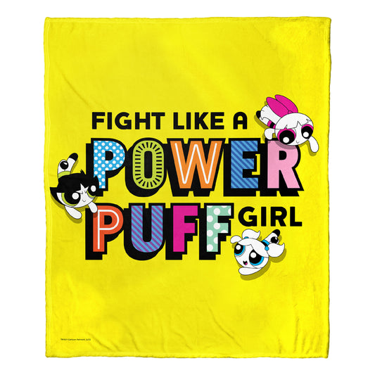 POWERPUFF GIRLS, Fight like a Powerpuff, Silk Touch Throw Blanket, 50"x60"