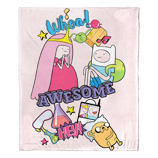 Adventure Time Awesome Together Throw Blanket 50"x60"