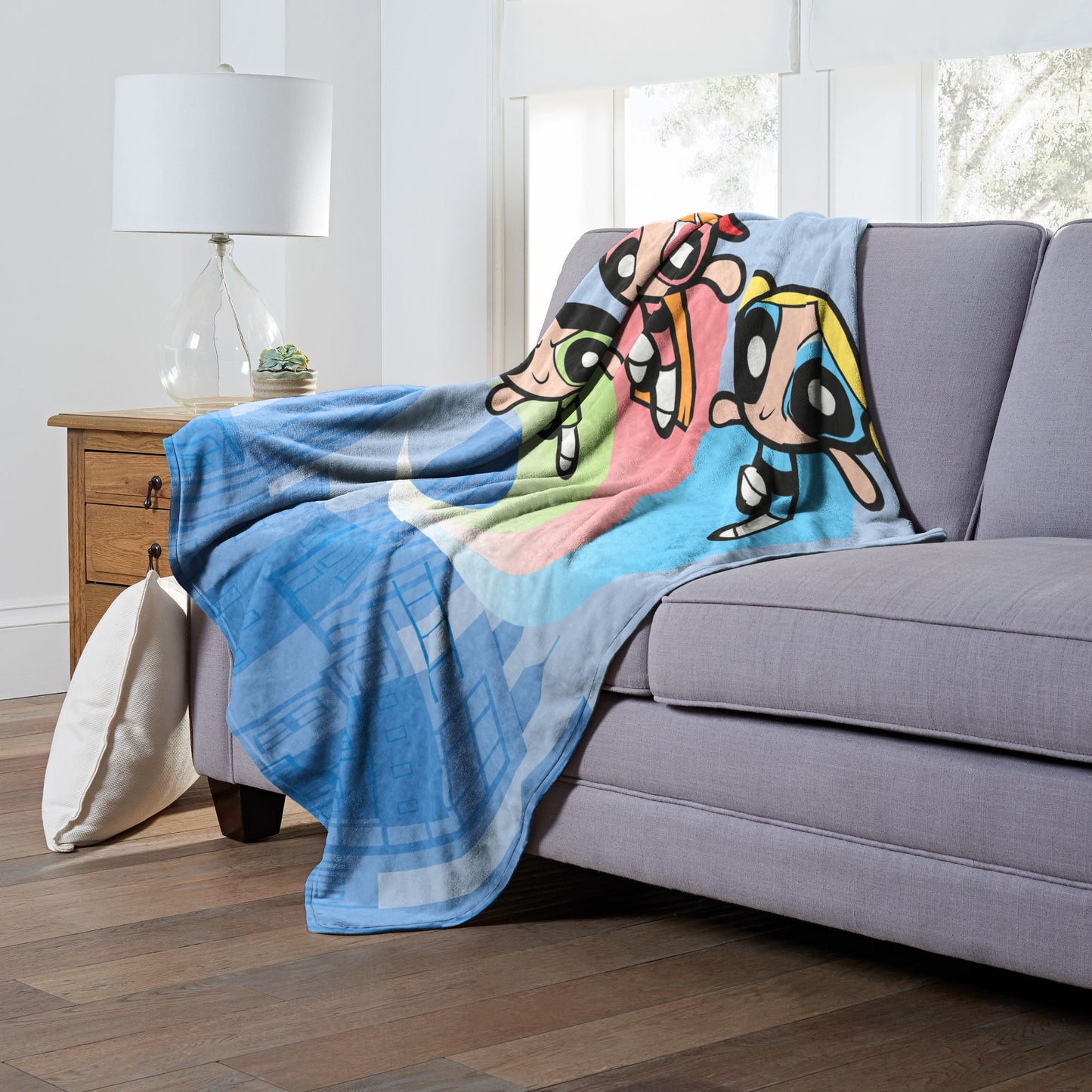 POWERPUFF GIRLS Protectors of Townsville Throw Blanket 50"x60"