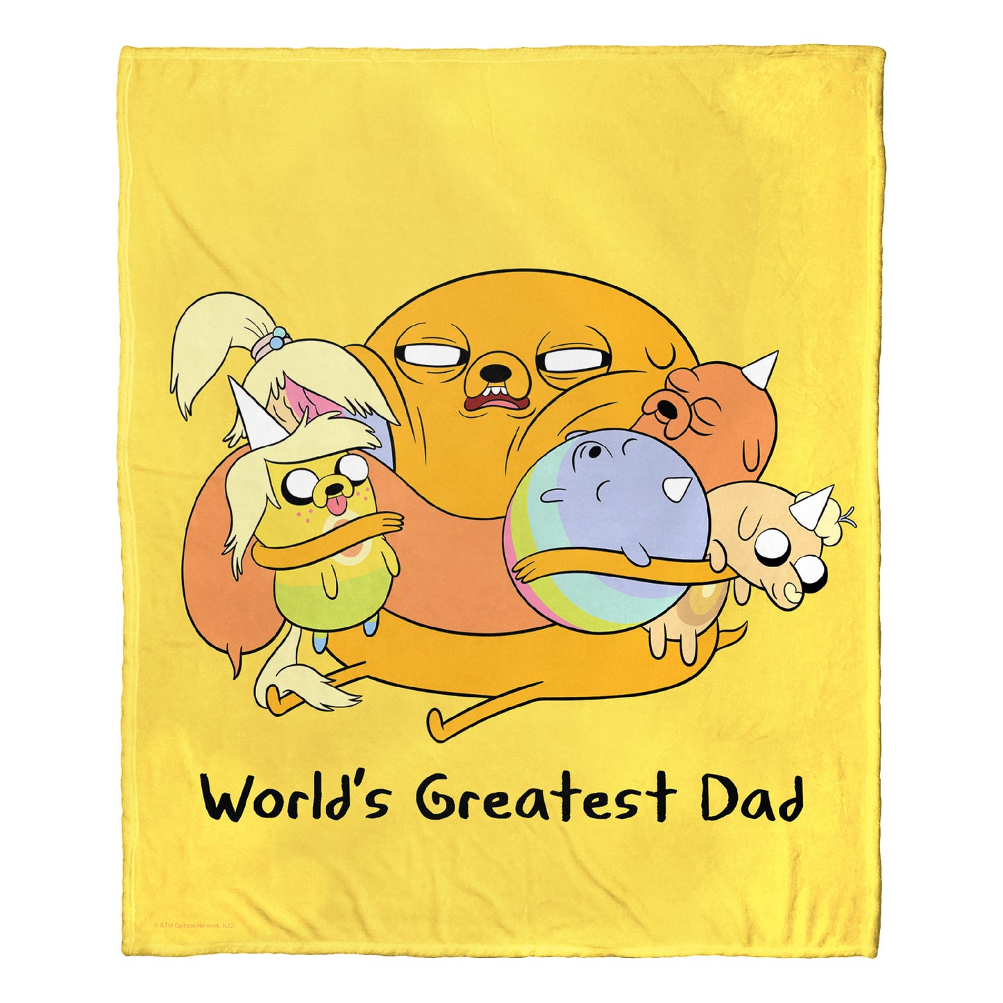 Adventure Time Worlds Greatest Dad Throw Blanket 50"x60"