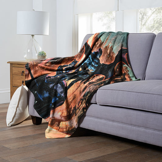 DC Comics Batman Above the City Throw Blanket 50"x60"