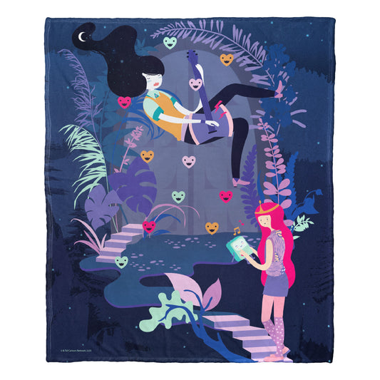 Adventure Time Songs in the Garden Throw Blanket 50"x60"