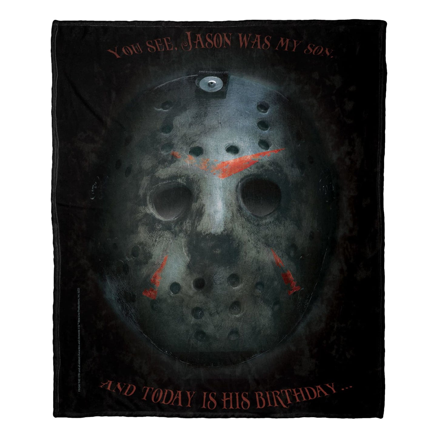 Friday the 13th Today is His Birthday Throw Blanket 50"x60"