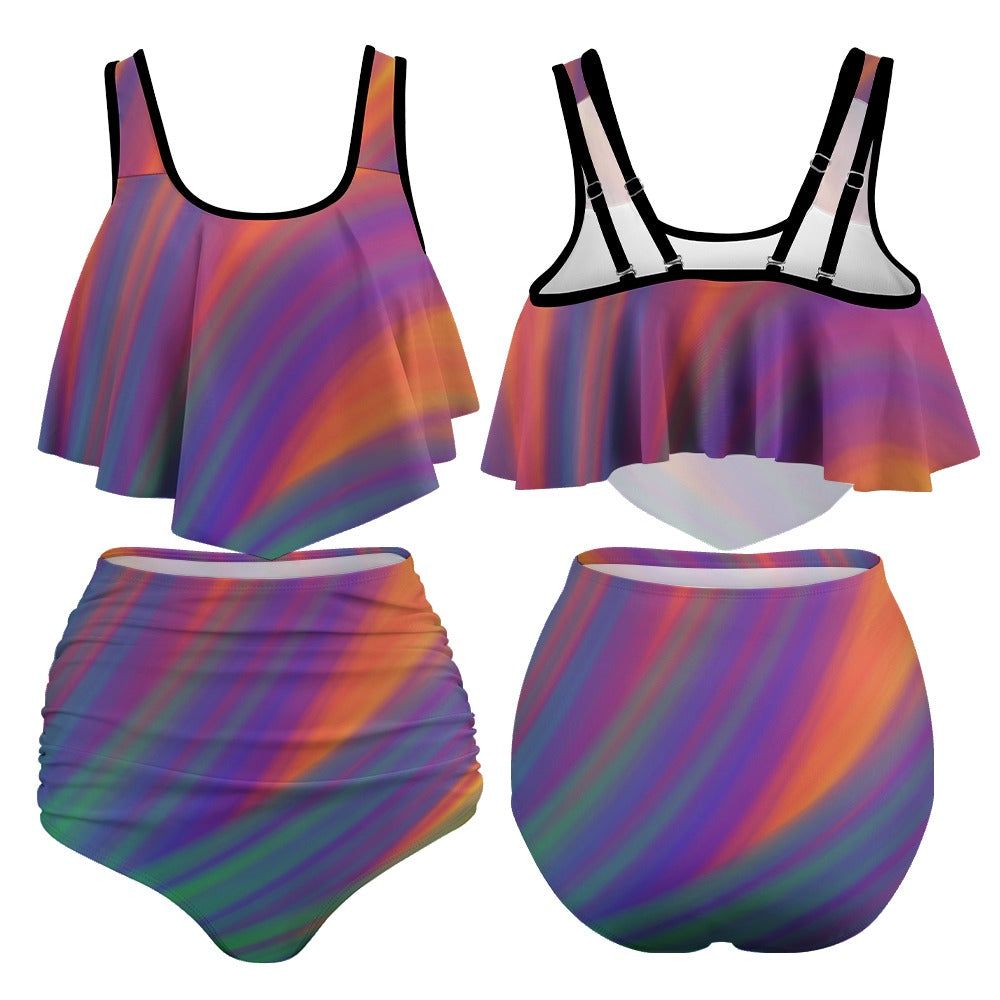Women's Stretchy Multicolor Bikini Swimsuits
