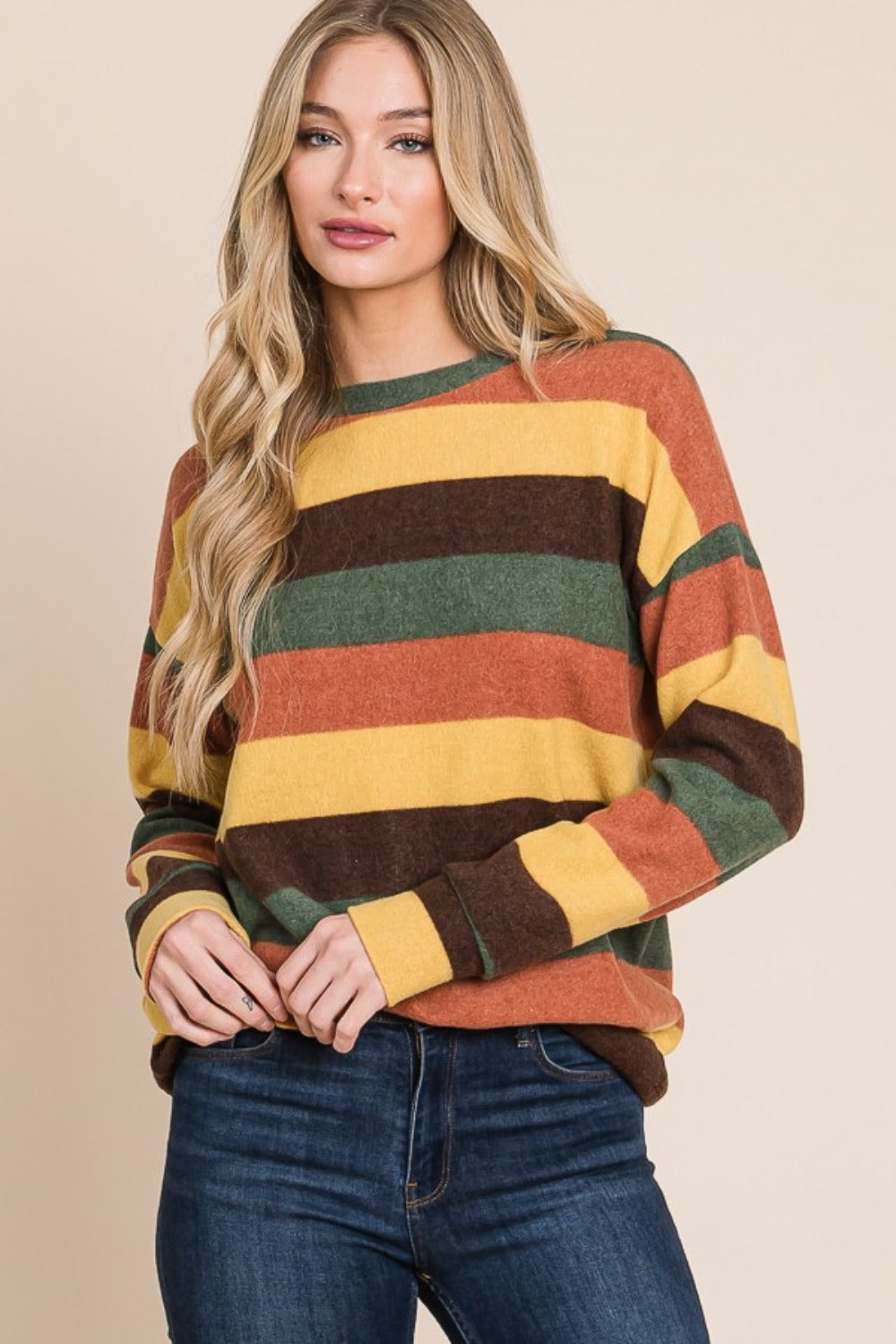 Multi-Color Striped Knit Top