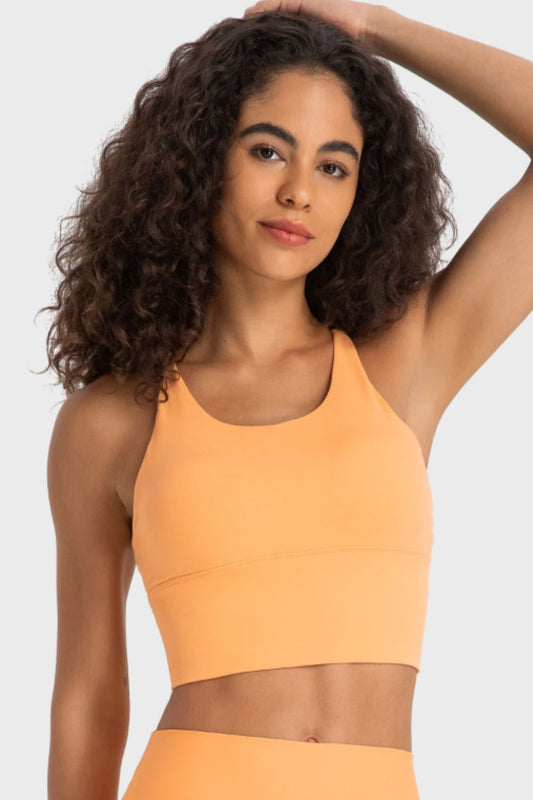 Crisscross Back Ladder Detail Sports Bra