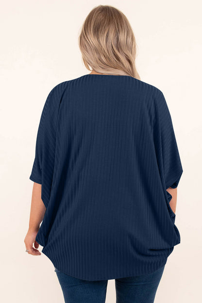 Plus Ribbed Cocoon Cover Up